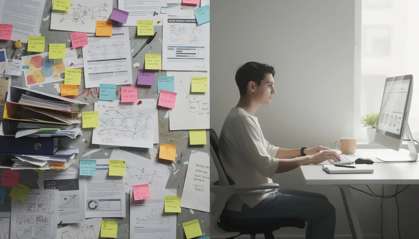 Comparison between overthinking and taking action with AI automation tools