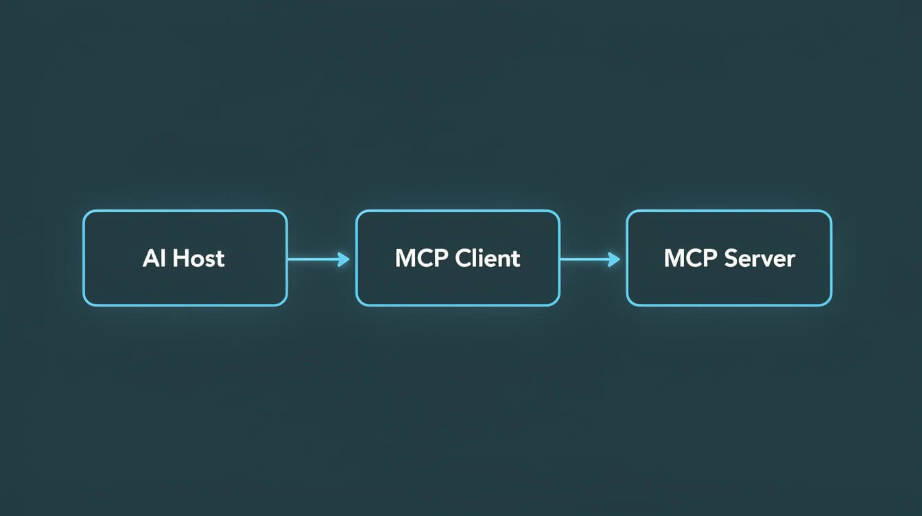 mcp server meaning architecture diagram showing host client server connection