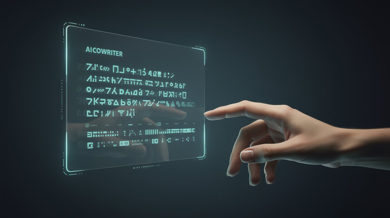 An AI co-writer drafting content beside a human operator