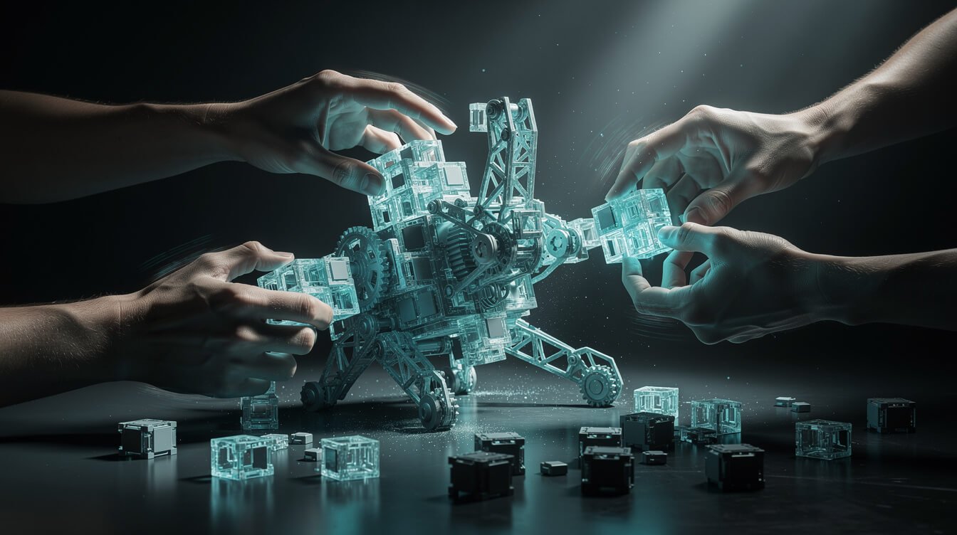 Rapidly prototyping an AI agent by assembling visual blocks