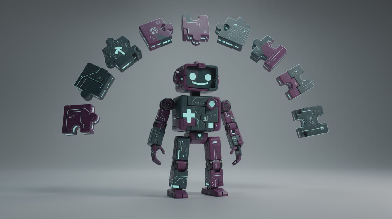 no code ai agent built from connected no-code building blocks