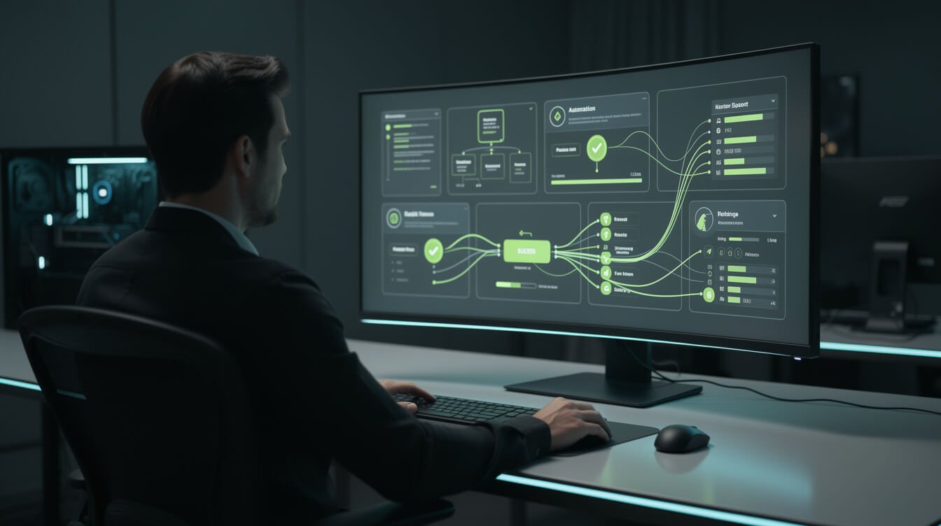 operator running an automated agent workflow successfully