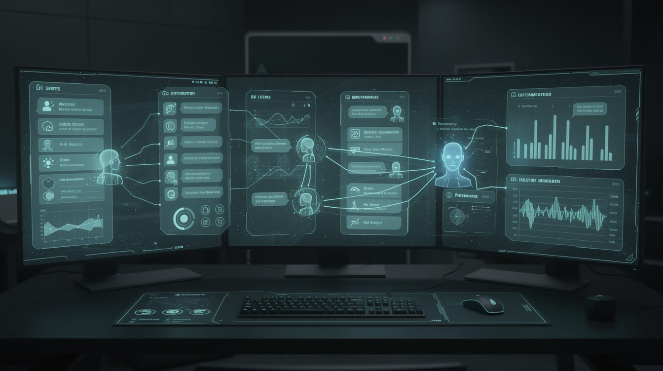 autonomous ai agents reporting into slack channels from a command center