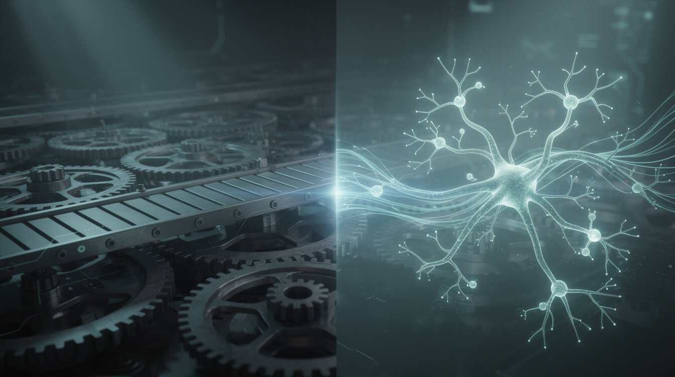 old trigger-action versus new AI agent workflow automation