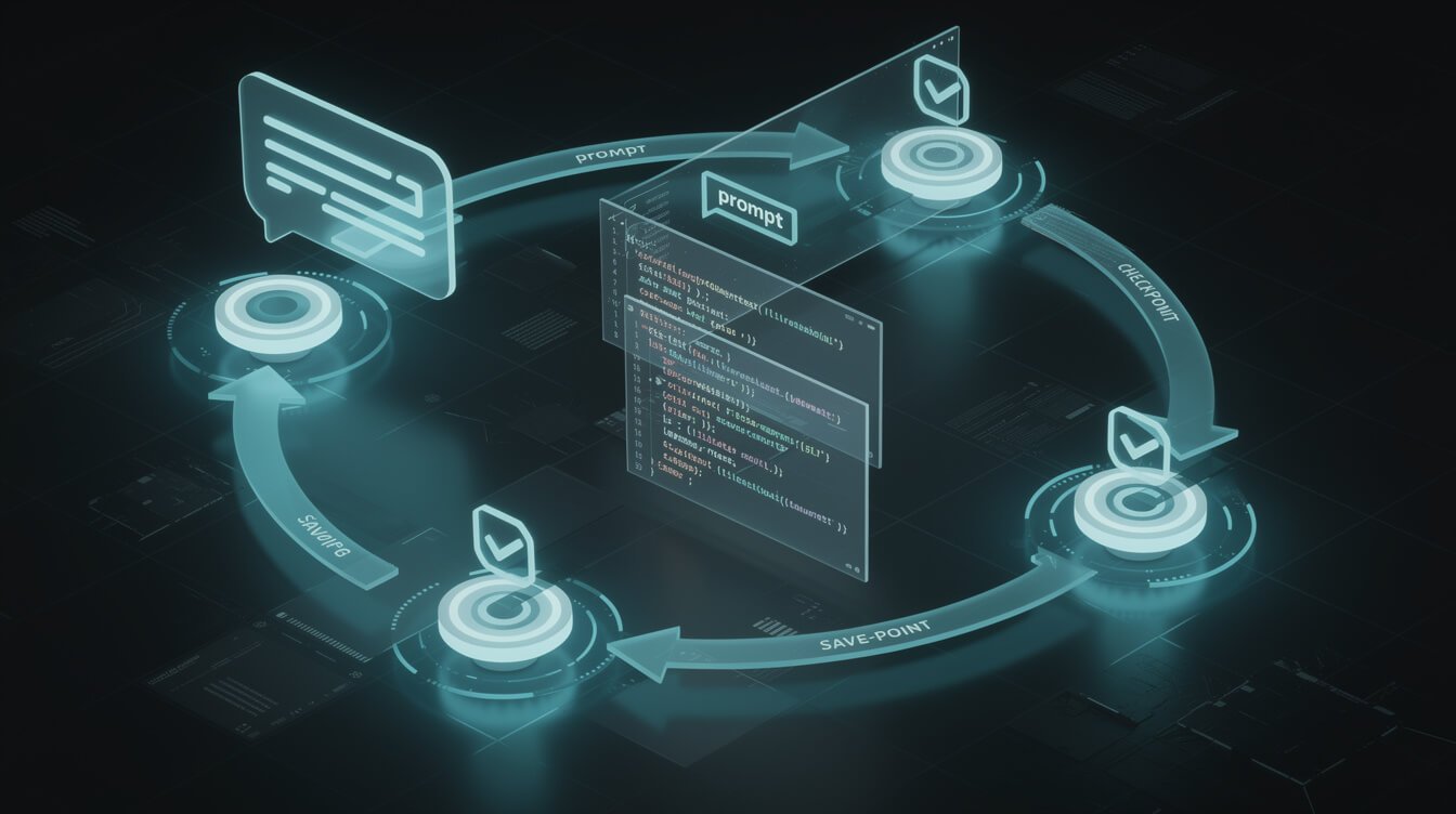 The cursor vibe coding loop of ask, agent, and checkpoints