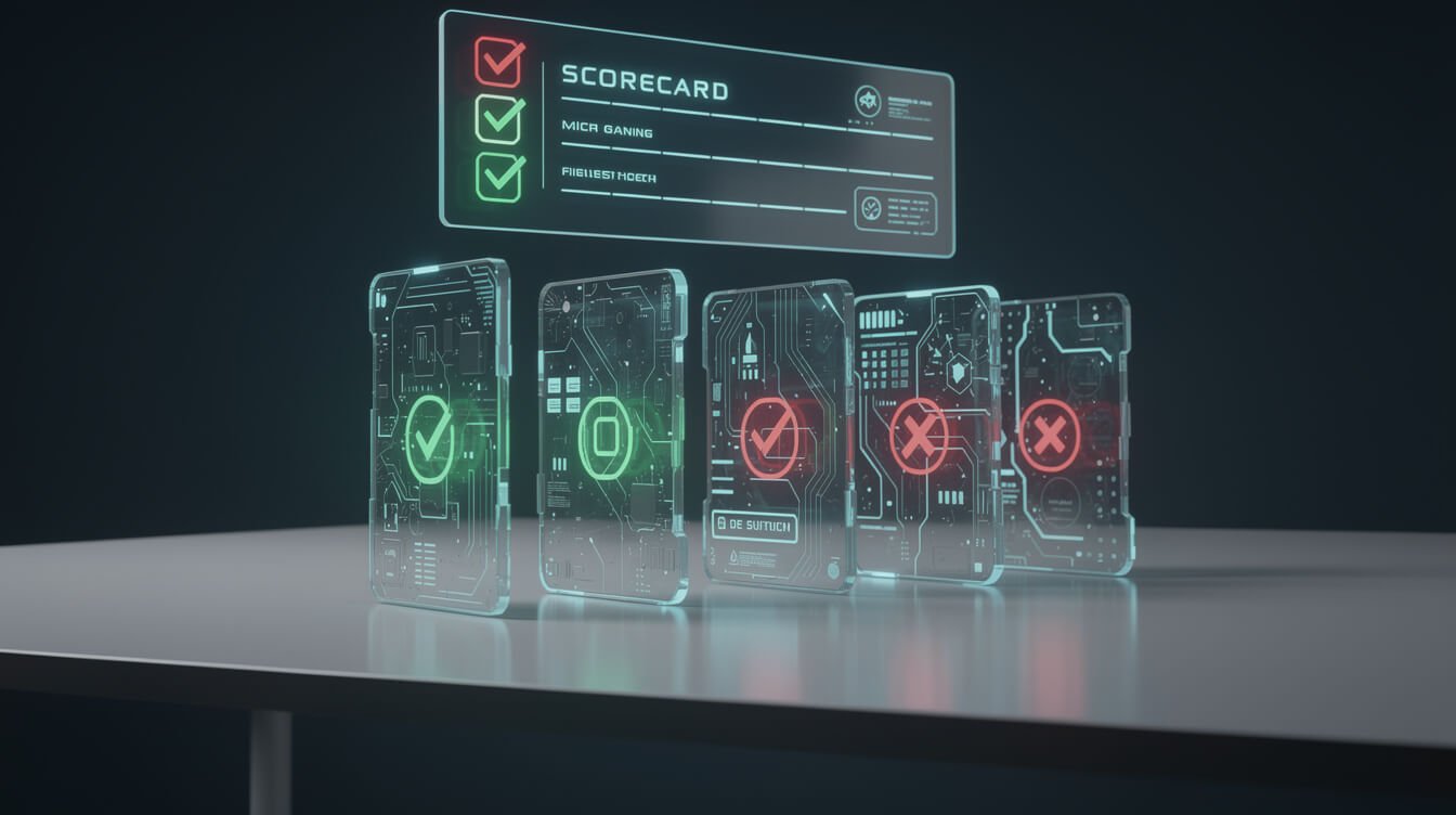 Operator scorecard evaluating MCP servers against selection criteria