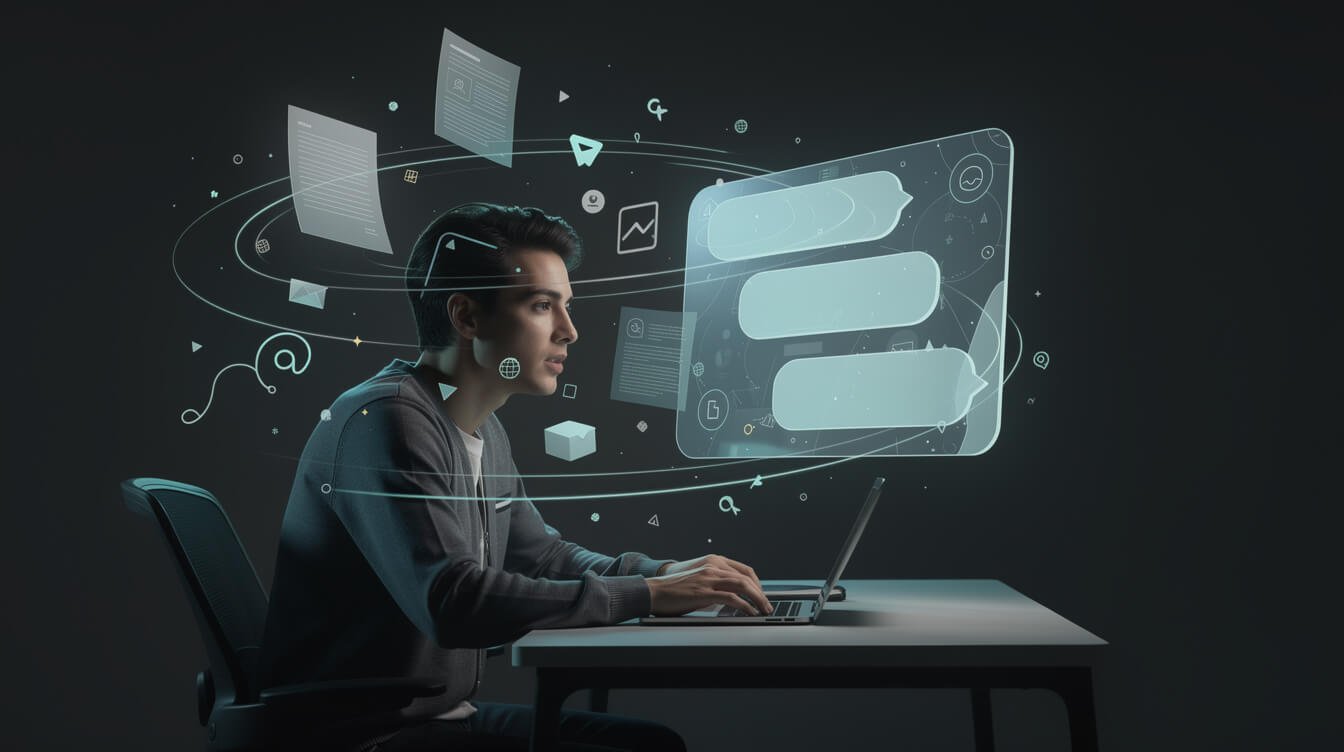 The claude.ai chat interface used as a thinking partner for ideation and one-off work