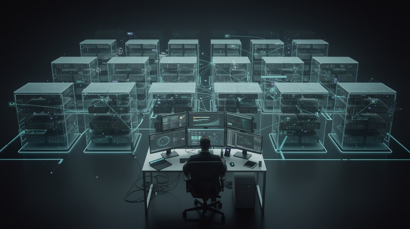 One operator designing work in chat while multiple Claude Code agents execute it on a schedule