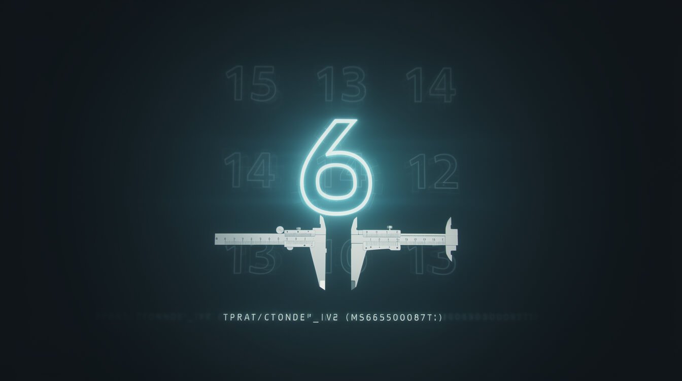 A single glowing numeral fracturing into sixteen ghosted duplicates on a dark teal grid, illustrating how one AI agent metric can have sixteen defensible values.