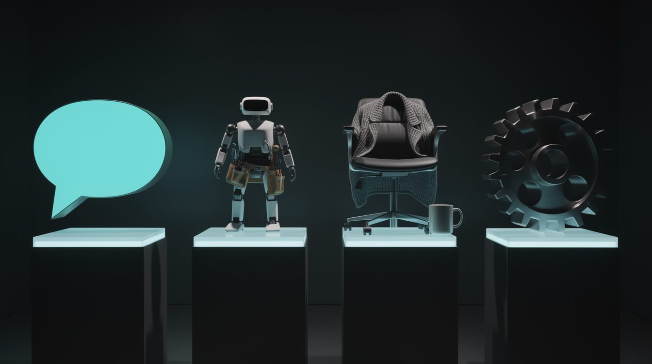 AI employee compared with a chatbot, an AI agent and a virtual assistant