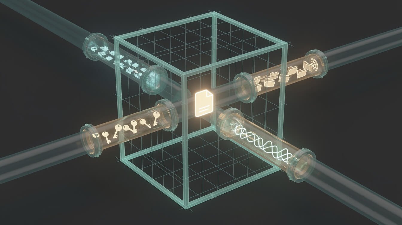 Credentials, files and network passing through a sandbox boundary