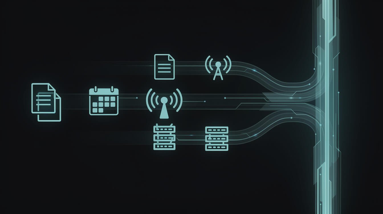Four non-engineering production pipelines sharing one instruction spine